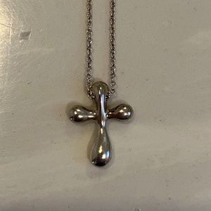 Tiffany & Co. Elsa Peretti sterling silver cross pendant
